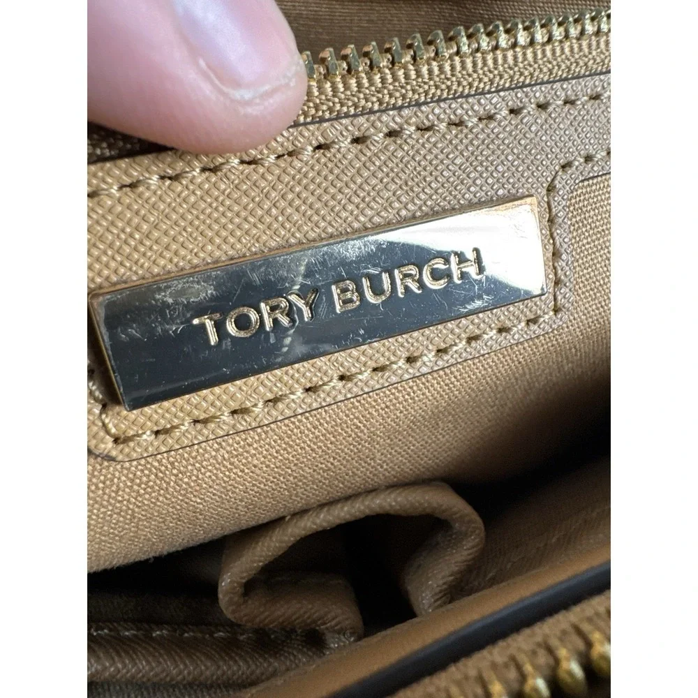 Tory Burch Womens Large Robinson Tan‎ Leather Tote in Cardamom